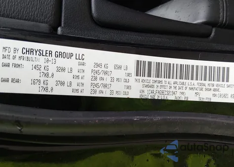 2014 Jeep Grand Cherokee Laredo z USA, uszkodzony, nr VIN 1C4RJFAG9EC321947